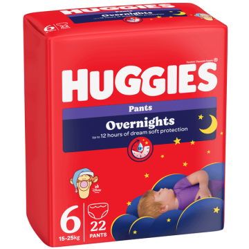 Chiloței de noapte Elite Soft Overnights Nr. 6, 15-25 kg, 22 bucăți, Huggies 