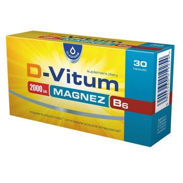 D-Vitum 2000 UI Magneziu B6, 30 capsule