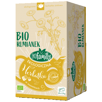 EkoFamily Bio Mușețel, ceai organic din plante, 1,75 g x 20 pliculețe