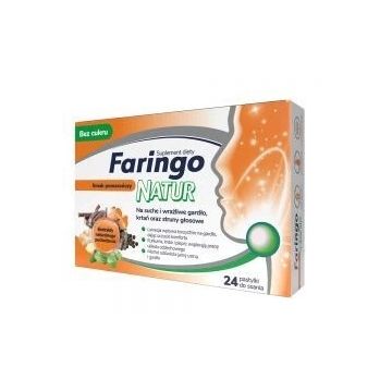 Faringo Natur, portocale, 24 pastile