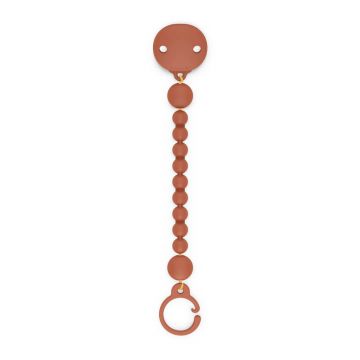 Lantisor din silicon cu clips pentru suzeta Colour Essence, Ruby, Suavinex