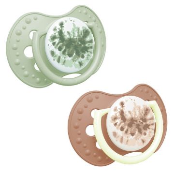 Lovi, manechin, silicon, dinamic, strălucește în întuneric, Tie Dye, verde, Fată, 22/920, de la 18 luni, 2 bucăți