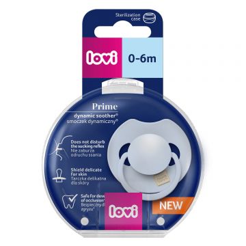 Lovi Prime, suzetă, silicon, dinamic, Baby Blue, 34/416, 0-6 luni, 1 buc
