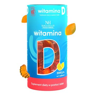Noble Health Vitamina D, jeleuri, 60 bucăți