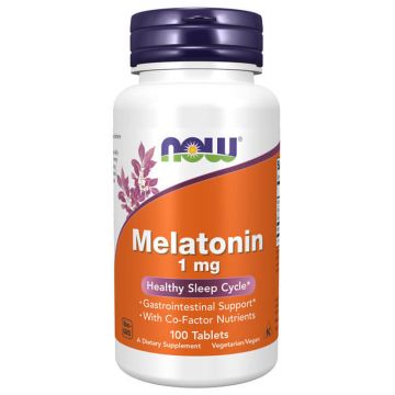 Now Foods Melatonin, melatonină 1 mg, 100 comprimate