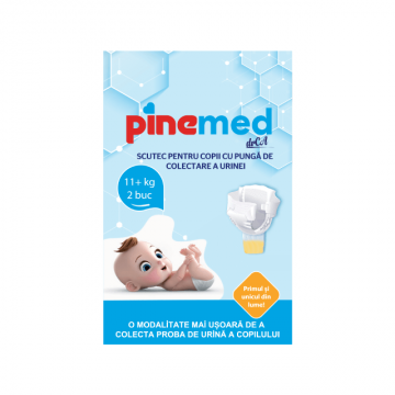 Scutec pentru copii cu punga pentru colectarea urinei, +11 kg, 2 bucati, Pinemed