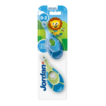 Set de 2 periute de dinti pentru copii, 0-2 ani, Jordan