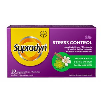 Supradyn Stress Control, 30 comprimate filmate, Bayer