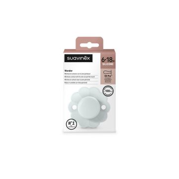 Suzeta fiziologica din silicon SX Pro Wonder, 6 - 18 luni, Albastru, 1 buc, Suavinex