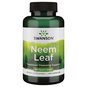 Swanson Neem Leaf 500 mg, honeybush indian, 100 capsule