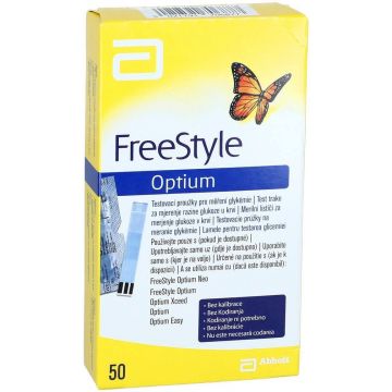 Abbott FreeStyle Optium Benzi de test 50 buc