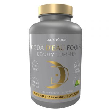 AcivLab Doda D'Eau Foods BeautyGummies, boabe de jeleu, aromă de lămâie și limetă, 60 bucăți