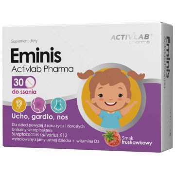 Activlab Pharma Eminis, aromă de căpșuni, 30 pastile