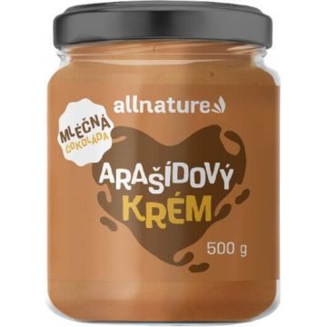 Allnature Cremă de arahide cu ciocolată cu lapte 500 g