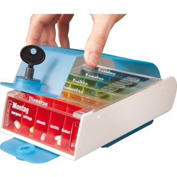 Anabox, casetă săptămânală blocabilă pentru medicamente