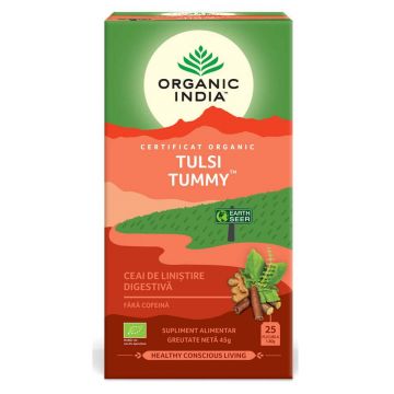 Ceai Tulsi Tummy, 25 plicuri, Organic India