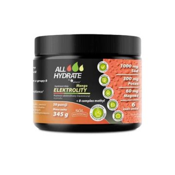 Electroliți Mango + B-complex metil 345g ALLHydrate
