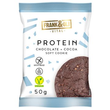 Frank&Oli Protein, biscuiți moi, ciocolată + cacao, 50 g