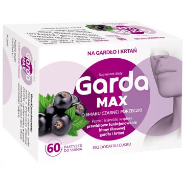 Garda Max, aromă de coacăze negre, 60 pastile
