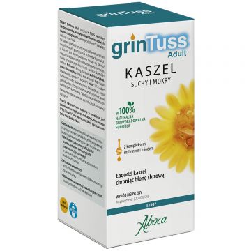GrinTuss Adult, tuse uscată și umedă, sirop pentru copii peste 12 ani și adulți, 180 g