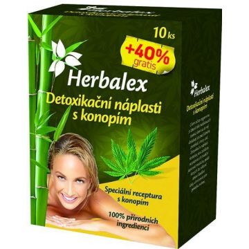 Herbalex plasturi de detoxifiere cu cânepă 40% gratis 14 buc