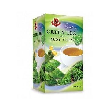 Herbex Premium Ceai verde cu Aloe vera, 20 x 1,5 g