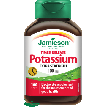 Jamieson Potasiu 100 mg eliberare treptată 100 comprimate