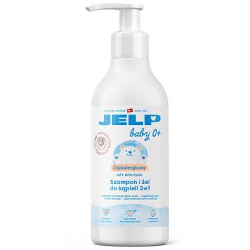 Jelp Baby 0+, șampon hipoalergenic și gel de baie, din prima zi, 400 ml