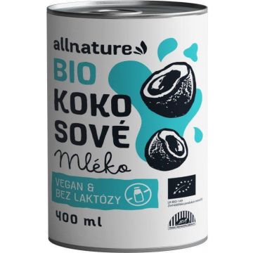 Lapte de nucă de cocos bio Allnature 400 ml