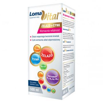 Loma Vital Fier + Zinc, lichid, 500 ml
