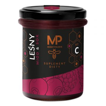 Miody Polskie Miód & Sok Leśny + Vit. C, 250 g