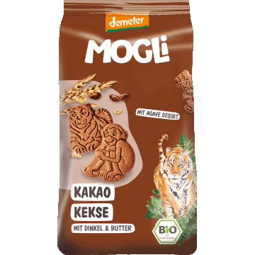 MOGLi BIO Biscuiți de cacao cu certificare Demeter 125 g