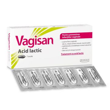 Ovule cu acid lactic Vagisan, 7 bucǎți, Vagisan
