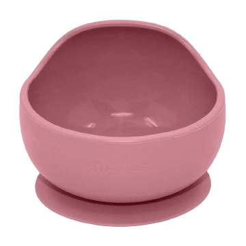 Petite&Mars Bol din silicon cu ventuză TAKE&MATCH Dusty Rose 6m+ 350 ml