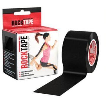RockTape Bandă kinesiologică neagră 5 m