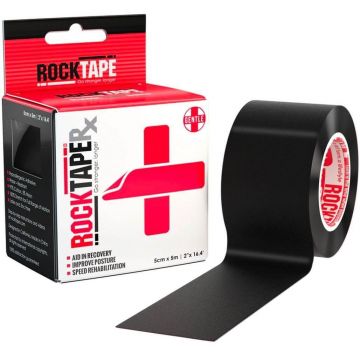 RockTape Pentru piele sensibilă - negru - bandă kinesiologică 5 m