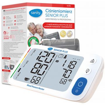 Sanity Senior Plus TMB-2288-C, tensiometru automat pentru brațul superior cu sursă de alimentare, vorbind