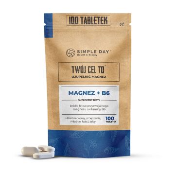 Simple Day Magneziu + B6, 100 comprimate