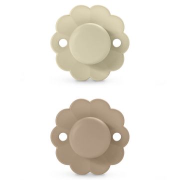 Suavinex Wonder SX Pro, manechin fiziologic, silicon, caramel, cremă, 0-6 luni, 2 bucăți