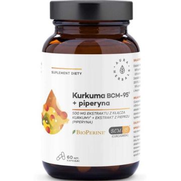 Turmeric 500 mg BCM-95 + piperină 60 capsule Aura Herbals