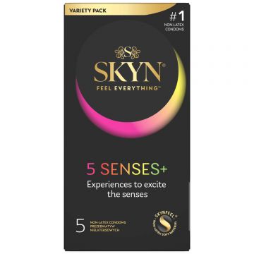 Unimil Skyn 5 Senses+, prezervative fără latex, 5 bucăți