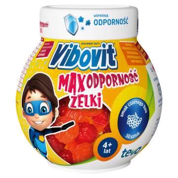 Vibovit Max Immunity Gels, peste 4 ani, aromă de soc, 50 bucăți