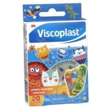Viscoplast, Plasturi pentru copii, Animale, 20 bucăți