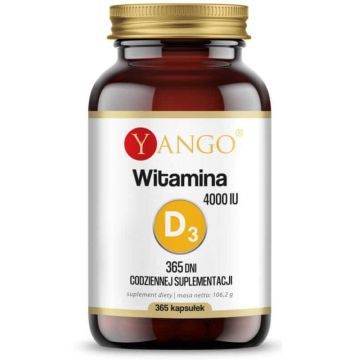 Vitamina D3 4000 UI pentru 365 de zile Yango