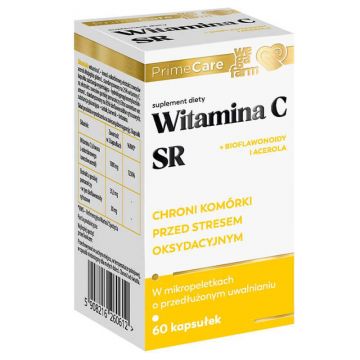 Wegafarm Vitamina C SR + bioflavonoide și acerola, 60 capsule
