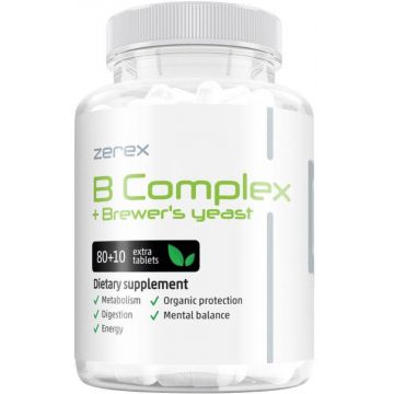 Zerex B-Komplex + drojdie de bere - împotriva anxietății și stresului 90 capsule moi
