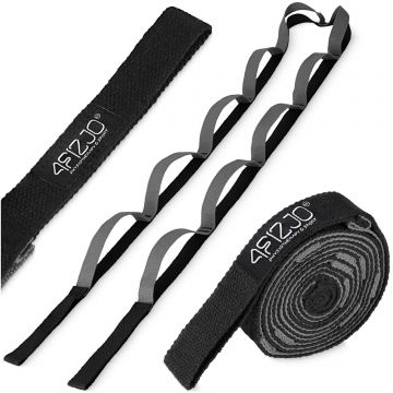 4Fizjo, bandă pentru yoga și stretching, negru, 2,3 m, 1 buc
