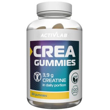 ActivLab Pharma Crea Gummies, boabe de jeleu, aromă de lămâie și limetă, fără zahăr, 60 bucăți