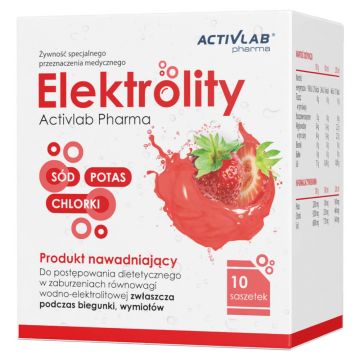 Activlab Pharma Elektrolity, aromă de căpșuni, 10 pliculețe