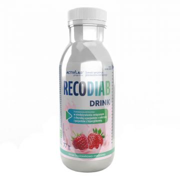 ActivLab Pharma Recodiab Drink, preparat nutritiv, aromă de căpșuni și zmeură, 77 g